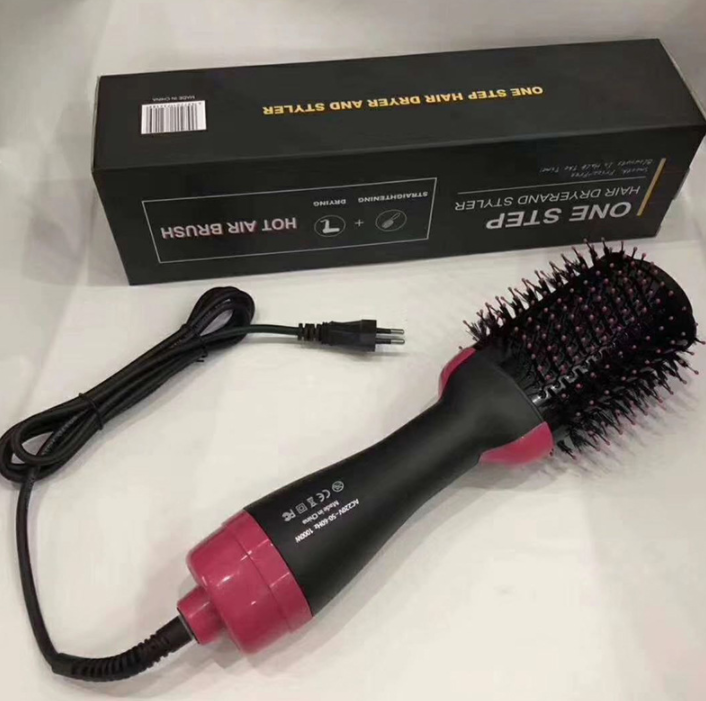 Multifunctional Hot Air Comb Amazon Cross-Border Three-In-One Hair Dryer Curler Straight Hair Comb Styling Comb - Hair Your Lux