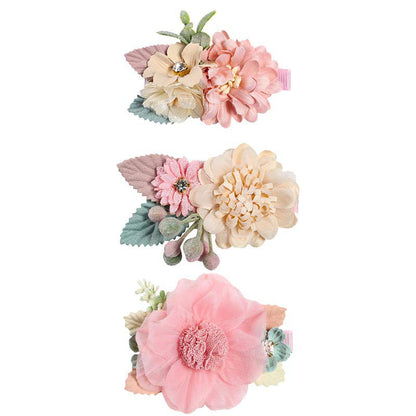 Pink Simulation Head Flower Hair Accessories, Princess All-match And Natural Cute Hairpin - Hair Your Lux