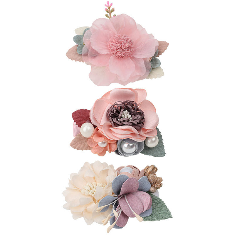 Pink Simulation Head Flower Hair Accessories, Princess All-match And Natural Cute Hairpin - Hair Your Lux