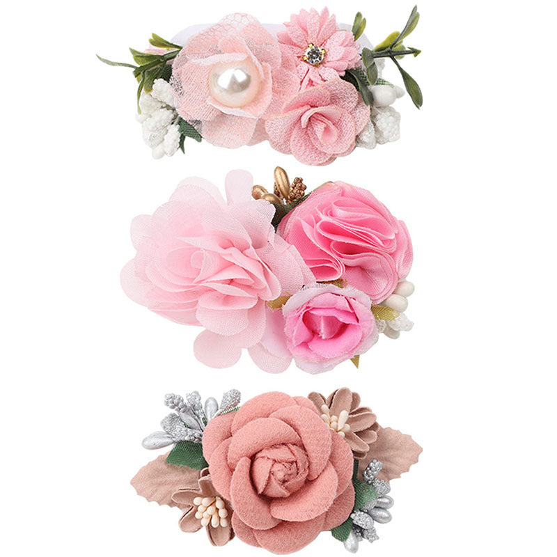 Pink Simulation Head Flower Hair Accessories, Princess All-match And Natural Cute Hairpin - Hair Your Lux