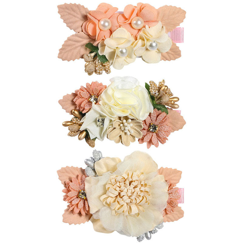 Pink Simulation Head Flower Hair Accessories, Princess All-match And Natural Cute Hairpin - Hair Your Lux