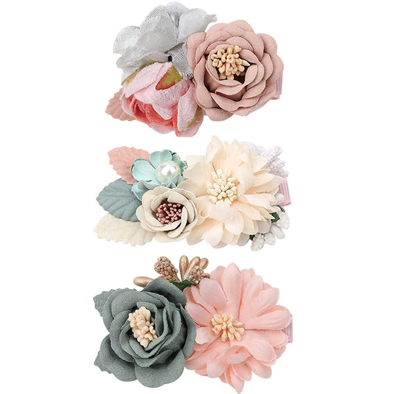 Pink Simulation Head Flower Hair Accessories, Princess All-match And Natural Cute Hairpin - Hair Your Lux