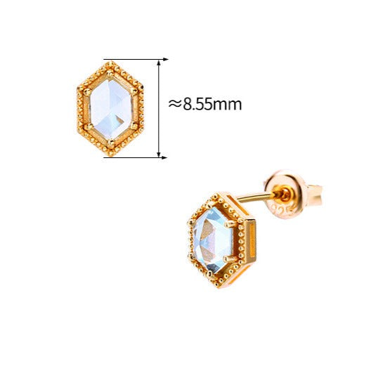 Small And Simple Retro Sky Blue Topaz Stud Earrings For Women - Hair Your Lux