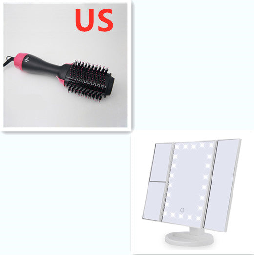 Multifunctional Hot Air Comb Amazon Cross-Border Three-In-One Hair Dryer Curler Straight Hair Comb Styling Comb - Hair Your Lux