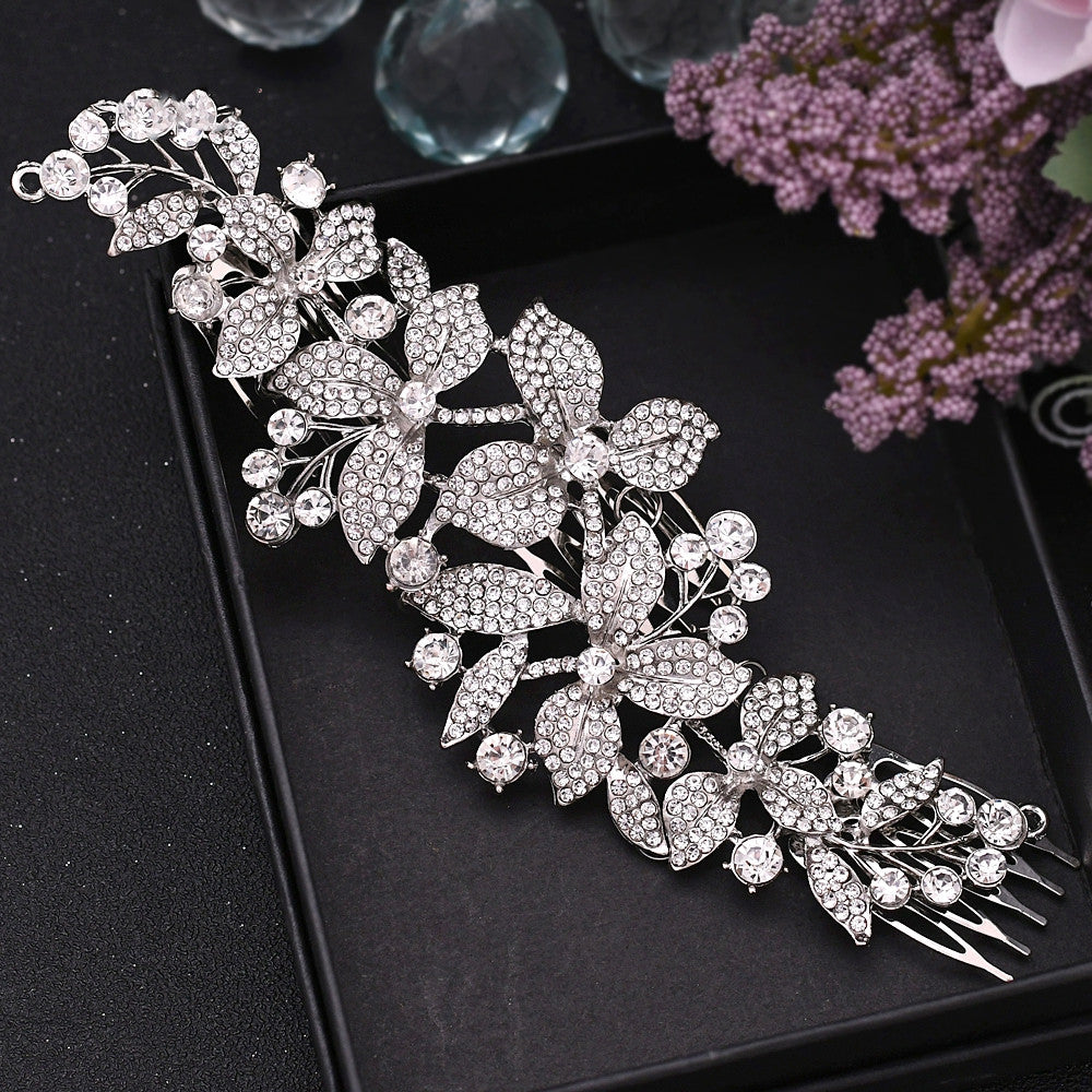 Wedding Hair Jewellery Flower Comb - Hair Your Lux