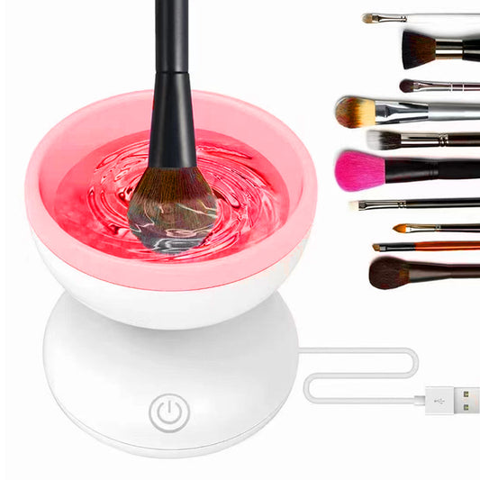 Portable USB Makeup Brush Cleaner Machine Electric Cosmetic Brush Cleaning Washing Tools Automatic Clean Makeup Brushes - Hair Your Lux