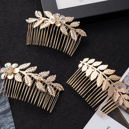 Golden Leaf Butterfly Vintage Alloy Hair Comb - Hair Your Lux