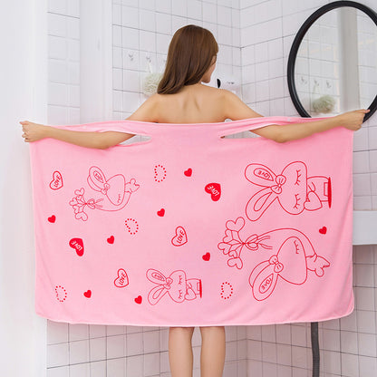 Wearable sling bath towel female soft absorbent beach towel - Hair Your Lux