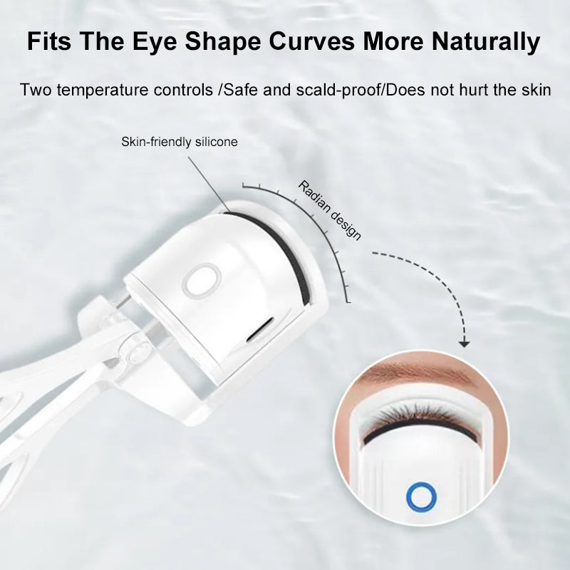 Eyelash Curler Portable Electric Heated Comb Eye Lash Long Lasting Eyelashes Curls Thermal Eyelash Curler Makeup Tools Heated Eyelash Curlers,Rechargeable Electric Eyelash Curler,Handheld Eyelash Heat - Hair Your Lux