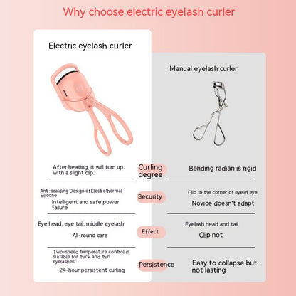 Eyelash Curler Portable Electric Heated Comb Eye Lash Long Lasting Eyelashes Curls Thermal Eyelash Curler Makeup Tools Heated Eyelash Curlers,Rechargeable Electric Eyelash Curler,Handheld Eyelash Heat - Hair Your Lux