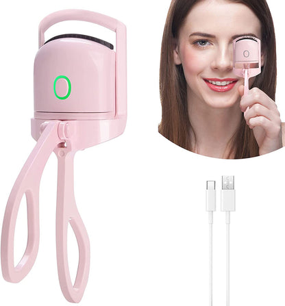 Eyelash Curler Portable Electric Heated Comb Eye Lash Long Lasting Eyelashes Curls Thermal Eyelash Curler Makeup Tools Heated Eyelash Curlers,Rechargeable Electric Eyelash Curler,Handheld Eyelash Heat - Hair Your Lux