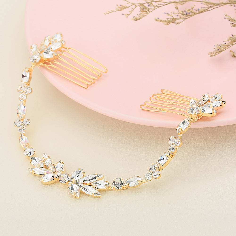 Crystal soft chain hair comb - Hair Your Lux