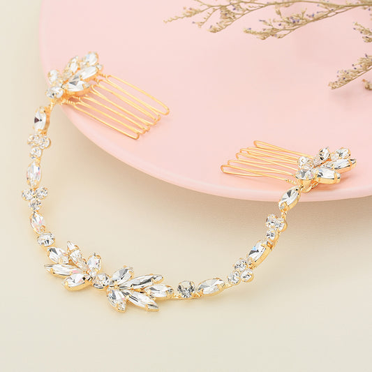 Crystal soft chain hair comb - Hair Your Lux