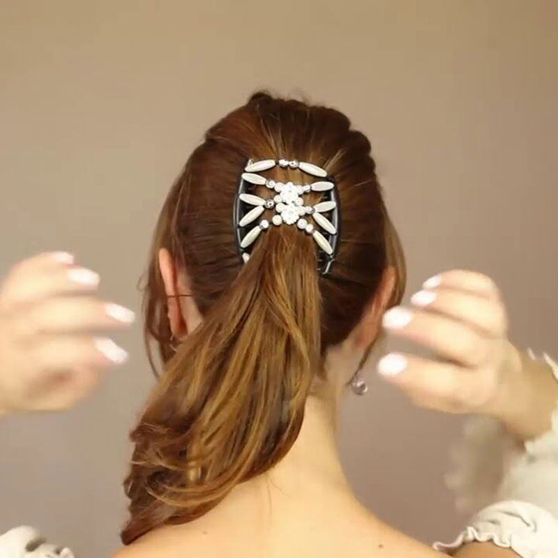 Women's hair string pearl ornament hairpin curler - Hair Your Lux