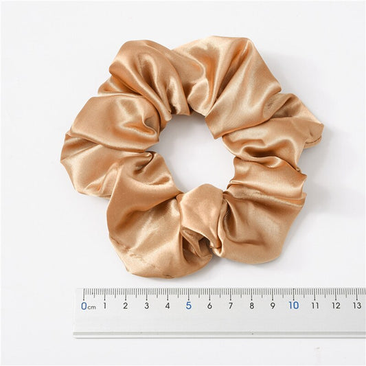 Satin Cloth Large Intestine Circle Hair Tie Set Solid Color - Hair Your Lux