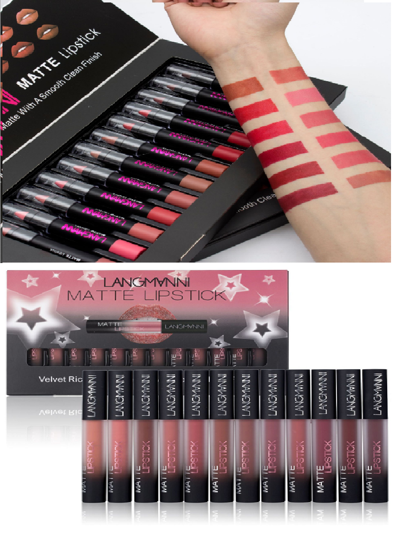 Matte Lipstick Waterproof Long-lasting Velvet Lipstick Set - Hair Your Lux