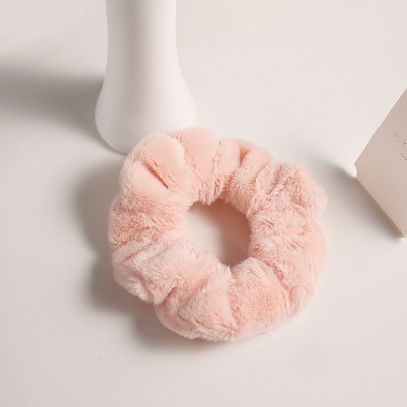 Girly cute plush large intestine hair tie hair rope - Hair Your Lux