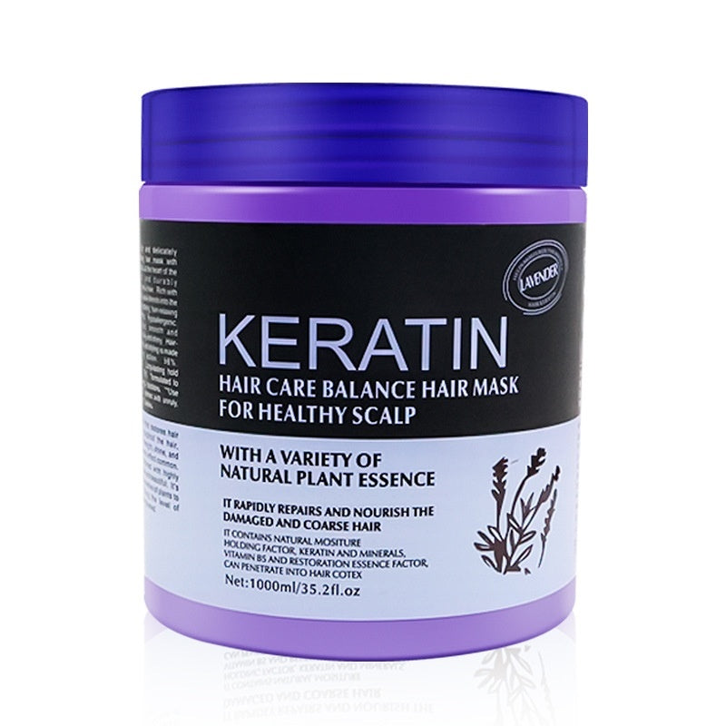 Keratin Lavender Deep Smoothing Nutritional Hair Mask With Multi-Effect Soft Repair Treatment Effect 500ml 1000ml