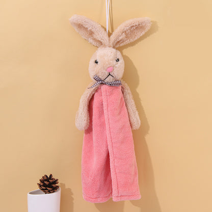 Coral Velvet Hanging Rabbit Towel - Hair Your Lux