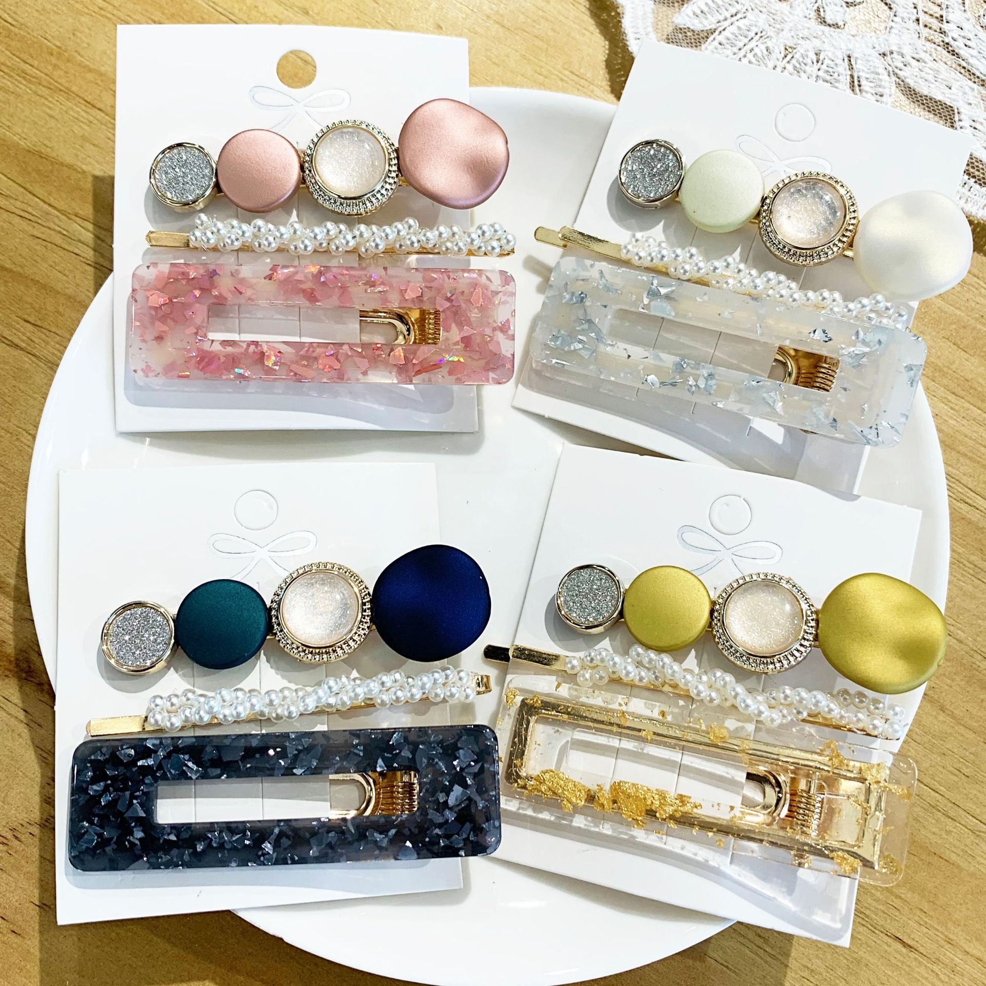 Pearl set hair clip - Hair Your Lux