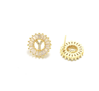 Fashion Letter Earrings for Women Gold Studs Jewelry - Hair Your Lux