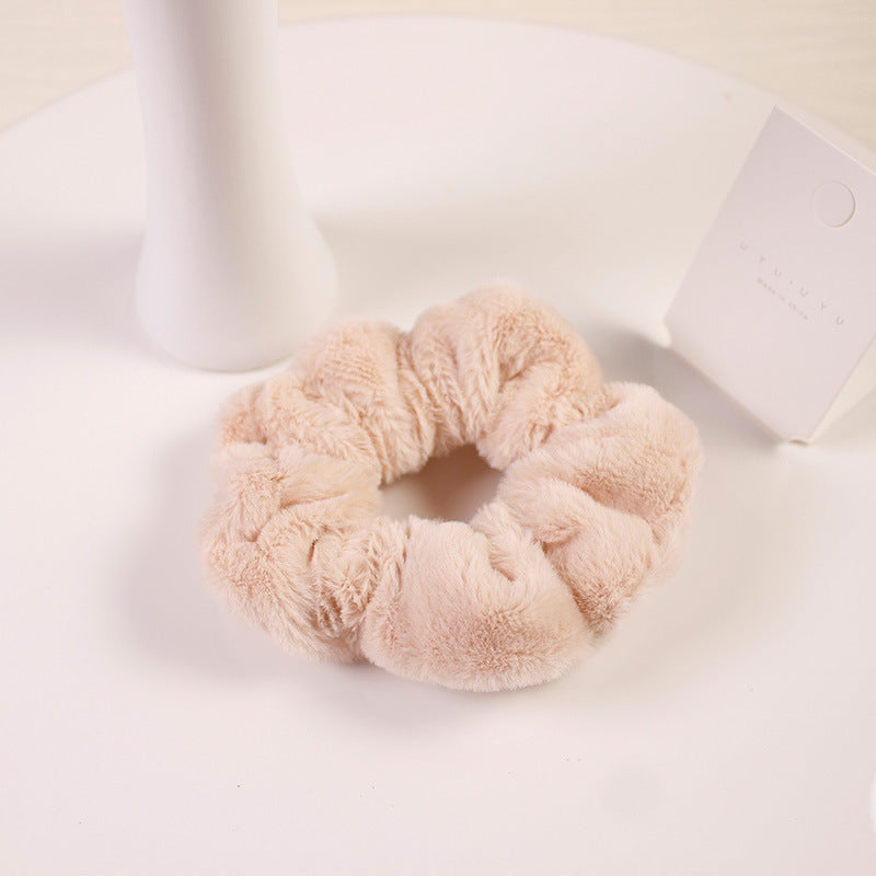 Girly cute plush large intestine hair tie hair rope - Hair Your Lux