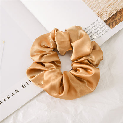 Satin Cloth Large Intestine Circle Hair Tie Set Solid Color - Hair Your Lux