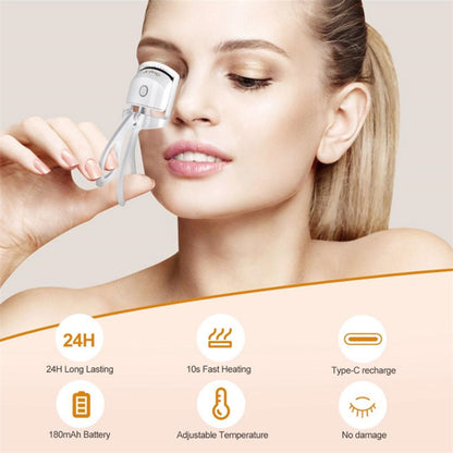 Heated Eyelash Curler Electric Temperature Control Mini Eyelash Curler Electric Portable Charging - Hair Your Lux