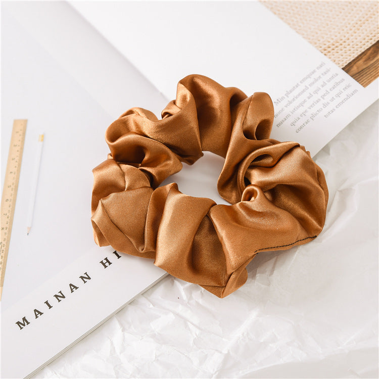 Satin Cloth Large Intestine Circle Hair Tie Set Solid Color - Hair Your Lux