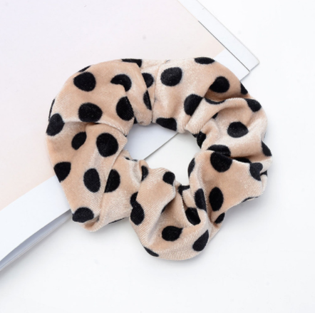 Vintage leopard spotted hair circle fabric hair accessory - Hair Your Lux