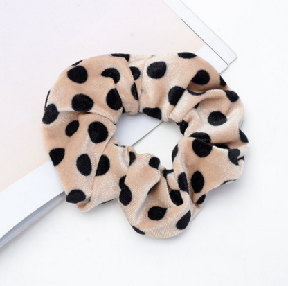 Vintage leopard spotted hair circle fabric hair accessory - Hair Your Lux