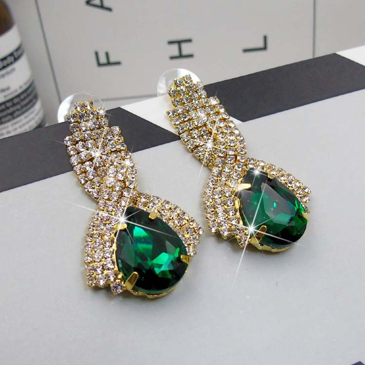 Crystal drop earrings - Hair Your Lux