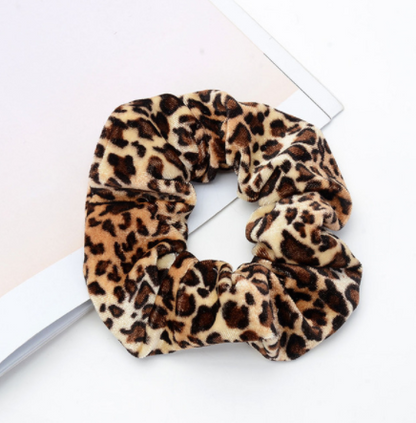 Vintage leopard spotted hair circle fabric hair accessory - Hair Your Lux