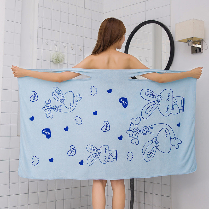 Wearable sling bath towel female soft absorbent beach towel - Hair Your Lux