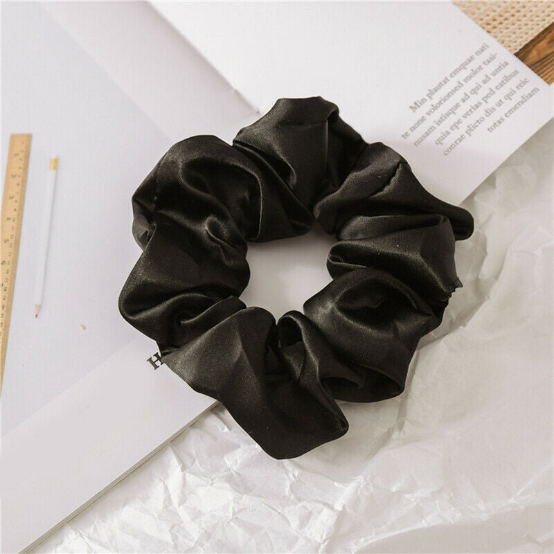 Large Intestine Ring Band South Korea Dongdaemun Solid Color Hair Rope Simple Band - Hair Your Lux