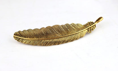 Metal Silver and Gold Color Feather Hair Clip Barette Decorative Headwear French Hair Accessories for Women and Girls Headdress - Hair Your Lux