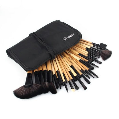 Professional 32Pcs Makeup Brush Foundation Eye Shadows Powder Blue Make Up Brushes Tools Cosmetic Bag pincel maquiagem Brushes - Hair Your Lux