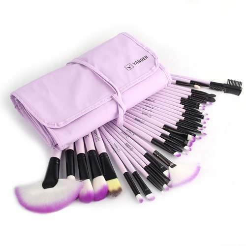 Professional 32Pcs Makeup Brush Foundation Eye Shadows Powder Blue Make Up Brushes Tools Cosmetic Bag pincel maquiagem Brushes - Hair Your Lux