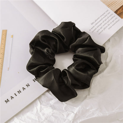 Satin Cloth Large Intestine Circle Hair Tie Set Solid Color - Hair Your Lux