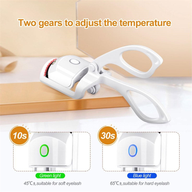 Heated Eyelash Curler Electric Temperature Control Mini Eyelash Curler Electric Portable Charging - Hair Your Lux