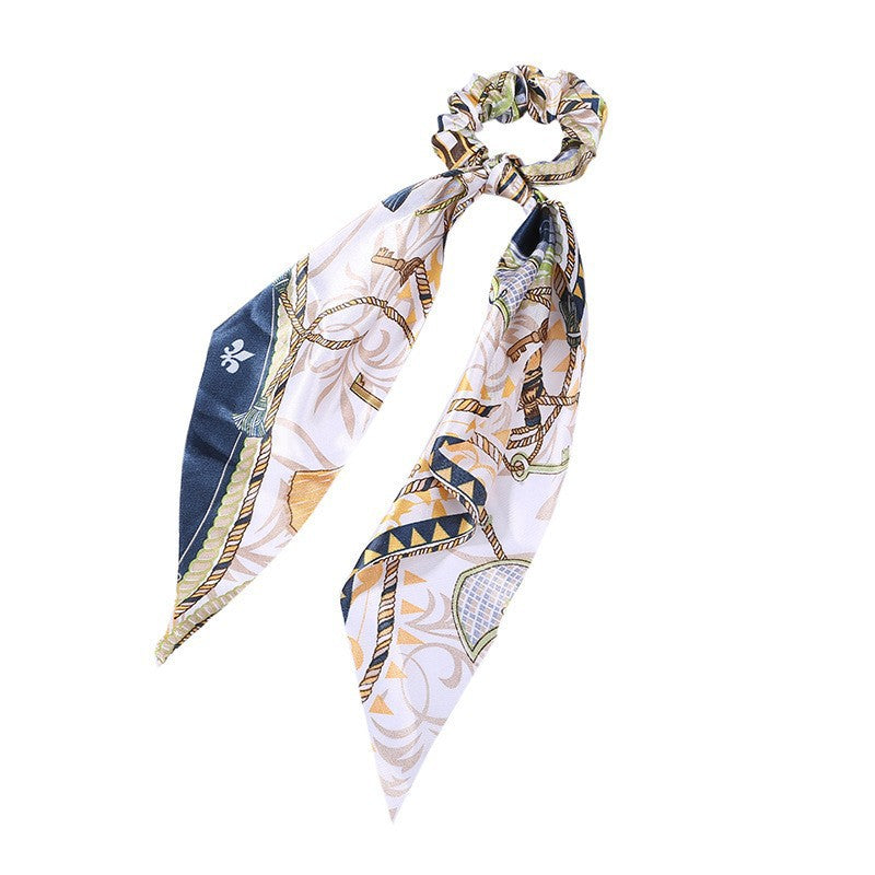 Fashion Long Streamer Printed Fabric Tie Hair Accessory For Ponytail Tie-up Hair Top Cuft - Hair Your Lux