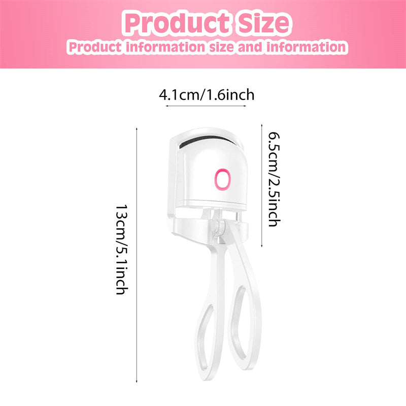 Heated Eyelash Curler Electric Temperature Control Mini Eyelash Curler Electric Portable Charging - Hair Your Lux