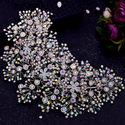 European And American Wedding Rhinestone Handmade Hair Accessories Wedding Dress - Hair Your Lux