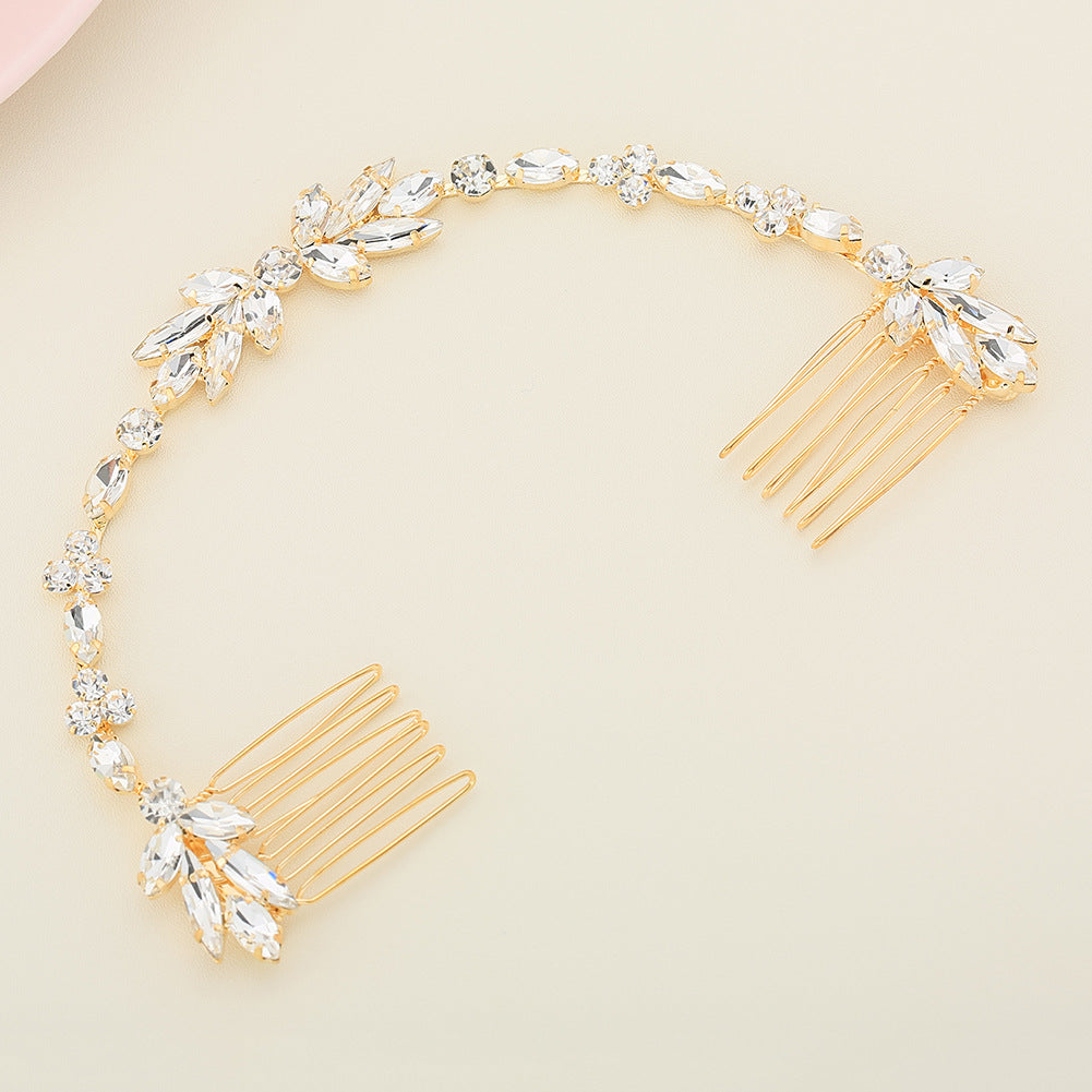 Crystal soft chain hair comb - Hair Your Lux