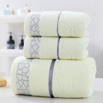 Simple Three-piece Water Cube Towel Set - Hair Your Lux