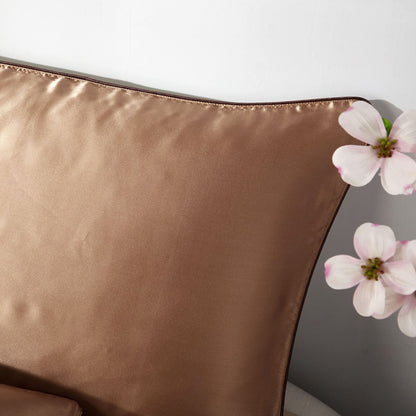 Silk satin plain single pillowcase