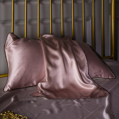 Silk satin plain single pillowcase