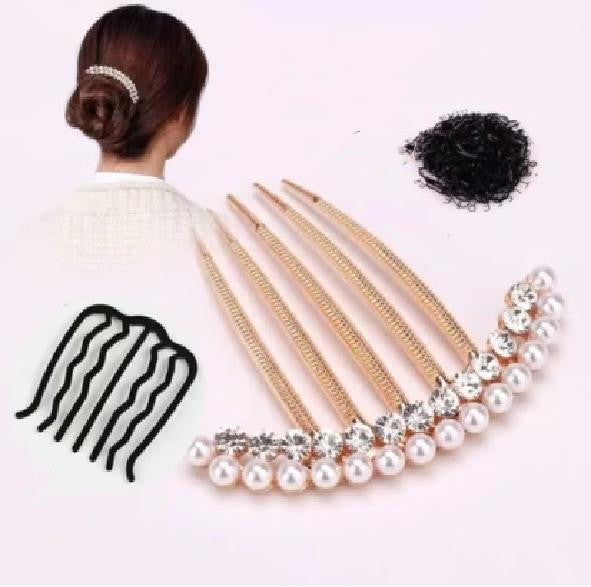 New Pearl Crystal Hair Comb Female - Hair Your Lux