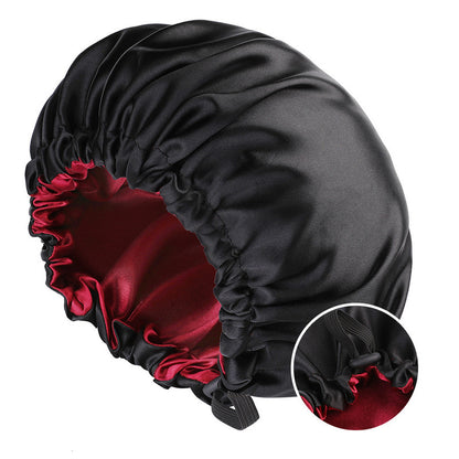 Double-layer Satin Sleeping Hat