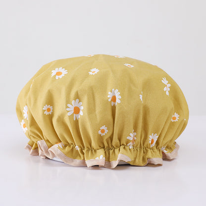 Double-layer Waterproof Shower Cap Disposable Hair - Hair Your Lux